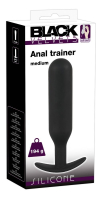 Черная утяжеленная анальная пробка Anal Trainer Medium - 18 см.