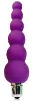 Фиолетовый анальный вибромассажер-елочка - 12 см.