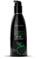Лубрикант с ароматом сахарного яблока Wicked Aqua Candy Apple - 60 мл.