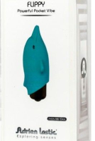 Голубой вибростимулятор-дельфин Lastic Pocket Dolphin - 7,5 см.