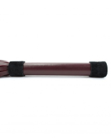 Бордовая плеть Maroon Leather Whip с гладкой ручкой - 45 см.
