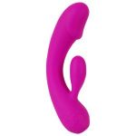 Лиловый вибратор-кролик Super Soft Silicone Rabbit Vibrator - 17,7 см.