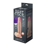 Телесный вибромассажёр-реалистик BEST COCK 7  - 20 см.