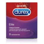 Сверхтонкие презервативы Durex Elite - 3 шт.