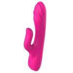 Ярко-розовый вибратор-кролик Flexible G-spot Vibe - 21 см.