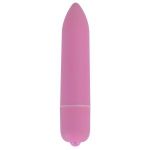 Розовая удлинённая вибропуля Power Bullet Pink - 8,3 см.