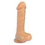 Телесный фаллоимитатор 8 Inch Carved DIldo - 22 см.