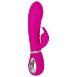 Лиловый вибратор-кролик Super Soft Silicone Rabbit Vibrator - 20,2 см.