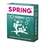 Презервативы SPRING BUBBLES с пупырышками - 3 шт.