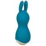 Бирюзовый мини-вибромассажер #AmazeMe с ушками - 10,75 см.