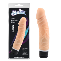 Телесный вибратор-реалистик Thick Realistic Dildo - 19,5 см.