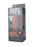 Телесный фаллоимитатор на присоске F F BEST COCK 6 - 19 см.