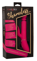 Ярко-розовый вибратор с поступательными движениями Shameless Slim Charmer - 22,75 см.