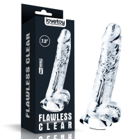 Прозрачный фаллоимитатор Flawless Clear Dildo 7.5 - 19 см.