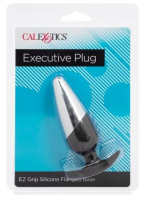 Серебристо-черная анальная пробка Executive Plug - 11,5 см.