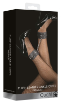 Черные поножи Plush Leather Ankle Cuffs