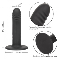 Черный анальный стимулятор 6” Ridged Probe - 15,25 см.