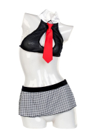 Надувная секс-кукла с реалистичной головой в костюме учительницы