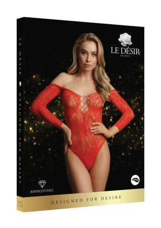 Изящное боди Wonder Rhinestone Bodysuit с длинным рукавом