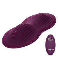 Сливовый вибратор на стул Remote Control Dual Rider с пультом ДУ