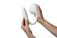 Серый вакуумный стимулятор с отростком Ose 2 Premium Robotic Massager