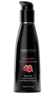 Лубрикант со вкусом граната Wicked Aqua Pomegranate - 120 мл.