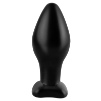 Черная анальная пробка среднего размера Large Silicone Plug - 13 см.