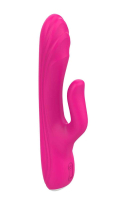 Ярко-розовый вибратор-кролик Flexible G-spot Vibe - 21 см.