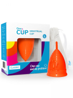 Оранжевая менструальная чаша OneCUP Classic - размер L