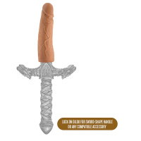 Насадка-фаллоимитатор для трусиков с плугом Realistic 7 Inch Lock On Dildo - 17,8 см.