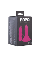Розовая вибровтулка с выносным пультом управления вибрацией  POPO Pleasure - 11,9 см.