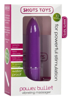 Фиолетовая удлинённая вибропуля Power Bullet Purple - 8,3 см.