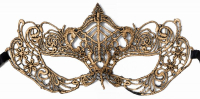 Пикантная золотистая карнавальная маска