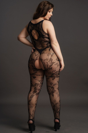 Ажурный кэтсьюит Criss Cross Neck Bodystocking