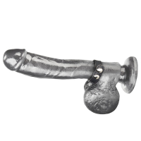 Кольцо на пенис SNAP COCK RING из искусственной кожи на клепках