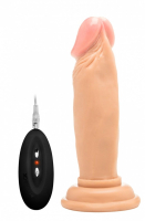 Телесный вибратор-реалистик Vibrating Realistic Cock 6  - 15 см.